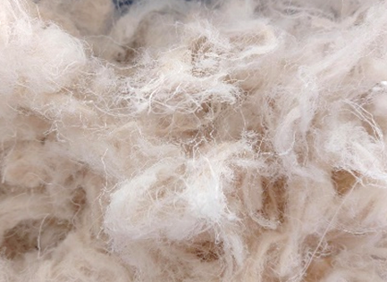 Image of German hemp fibers bleached